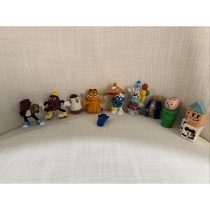 Smurf, California Raisins, Garfield, ET 12pc Lot Vintage Nostalgia‎ 70s & 80s